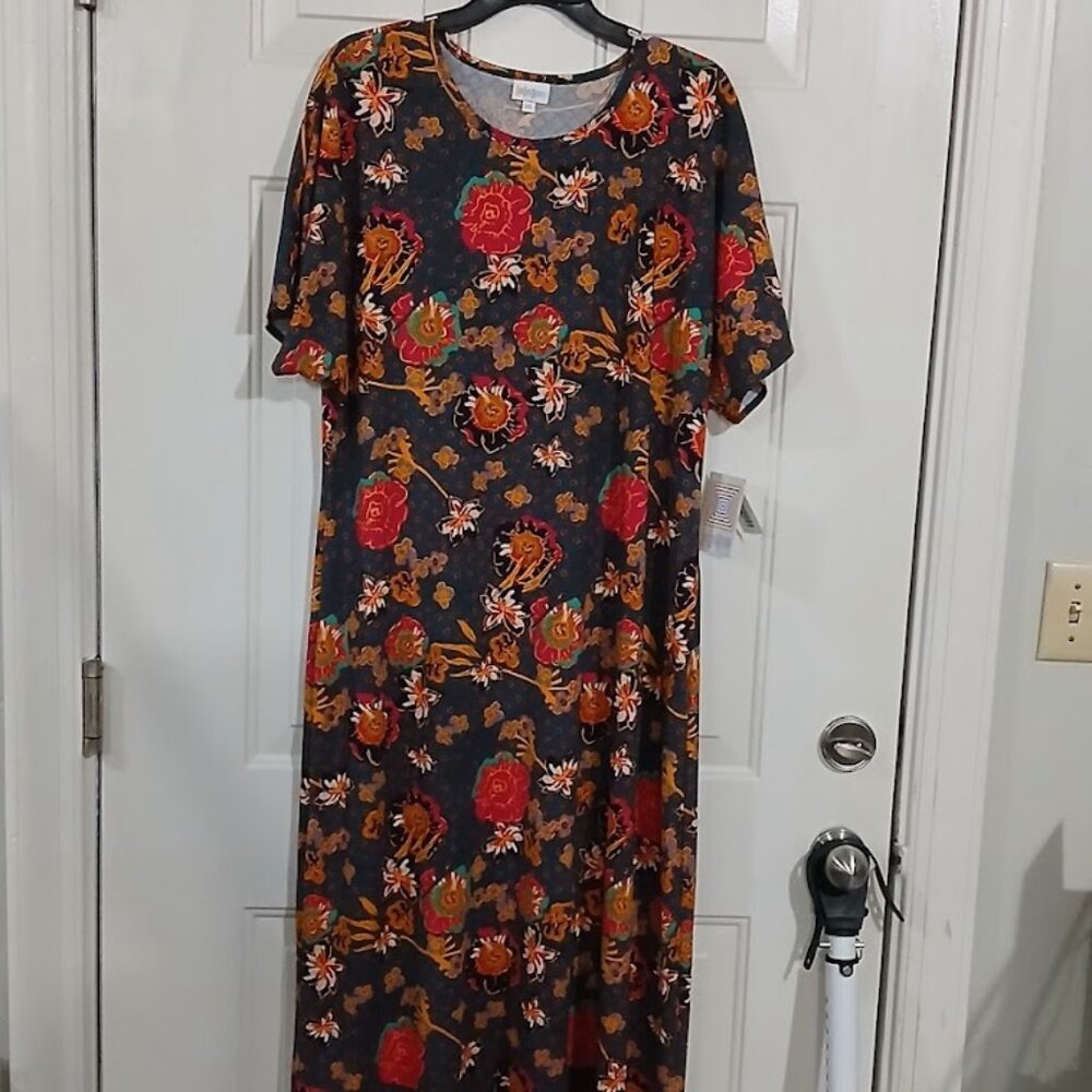 Lularoe Womens Maxi Dress Floral Dress Sie 2XL